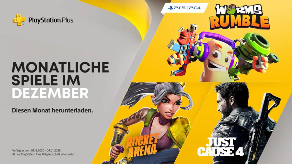 PlayStation Plus im Dezember 2020 mit Worms Rumble 2 PlayStation Plus Dezember 2020