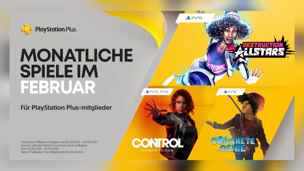 PlayStation Plus-Titel im Februar mit Destruction AllStars & Control: Ultimate Edition 12 PlayStation Plus Februar 2021 Destruction AllStars