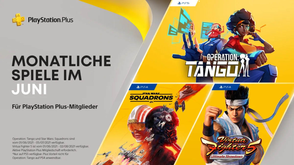 PlayStation Plus im Juni mit STAR WARS: Squadrons und Virtua Fighter V 2 PlayStation Plus Juni 2021 STAR WARS- Squadrons und Virtua Fighter V