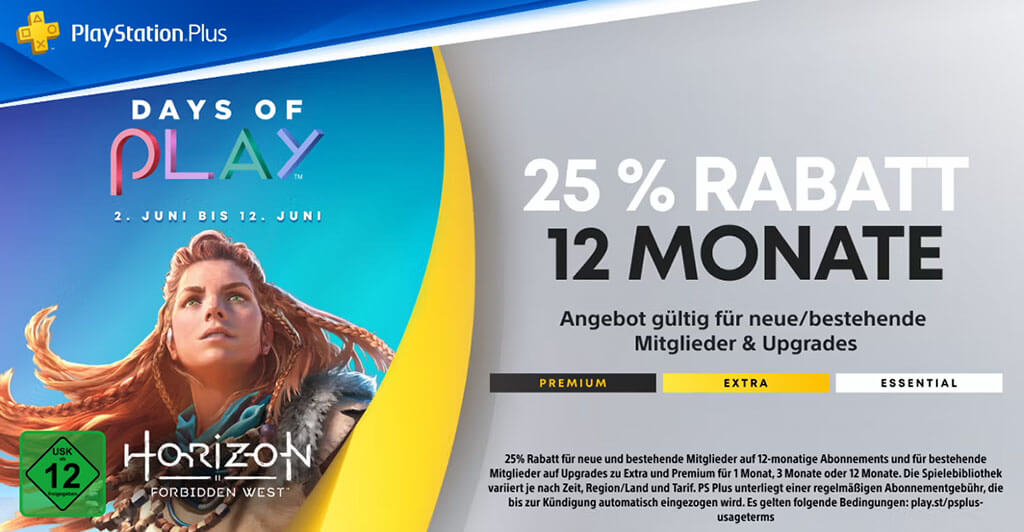 Start der Days of Play 2023: Starke Angebote im PlayStation Store und Handel 3 Days of Play PlayStation Plus Rabatte
