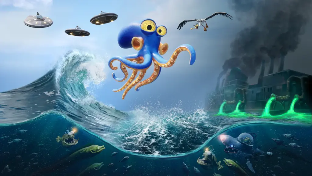 Darwin's Paradox! ab sofort erhältlich – Konami schickt einen Oktopus auf Weltretter-Mission 4 Darwin's Paradox!