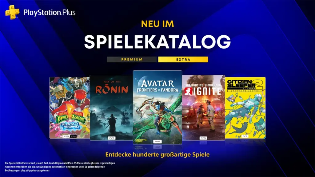 PlayStation Plus Extra & Premium: Diese Spiele gibt's im Juli neu 1 PlayStation Plus Extra Premium Juli 2026