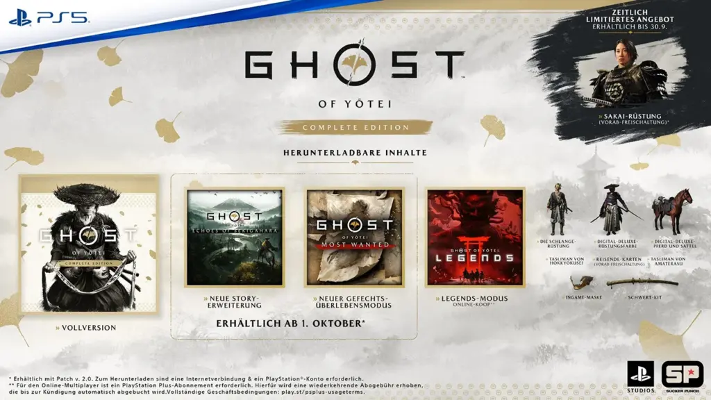Ghost of Yōtei Complete Edition erscheint am 1. Oktober 1 Ghost of Yotei Complete Edition Inhalte